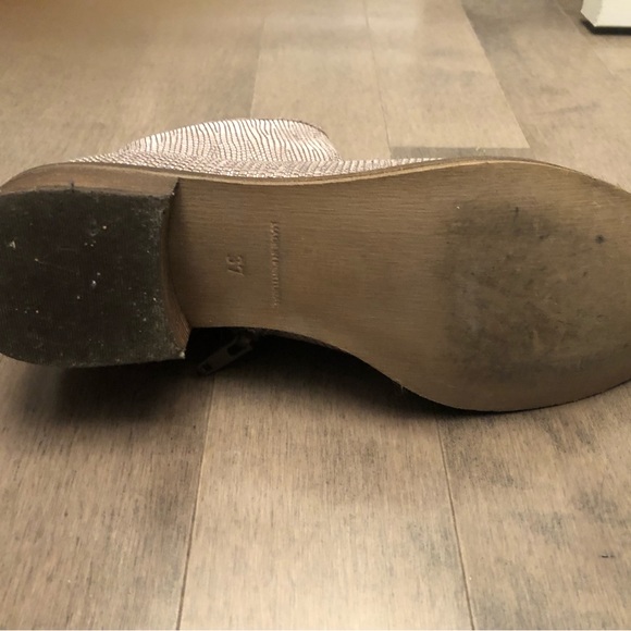 Chanii B boots size 37 shiny taupe, cowboy style. - Picture 3 of 3